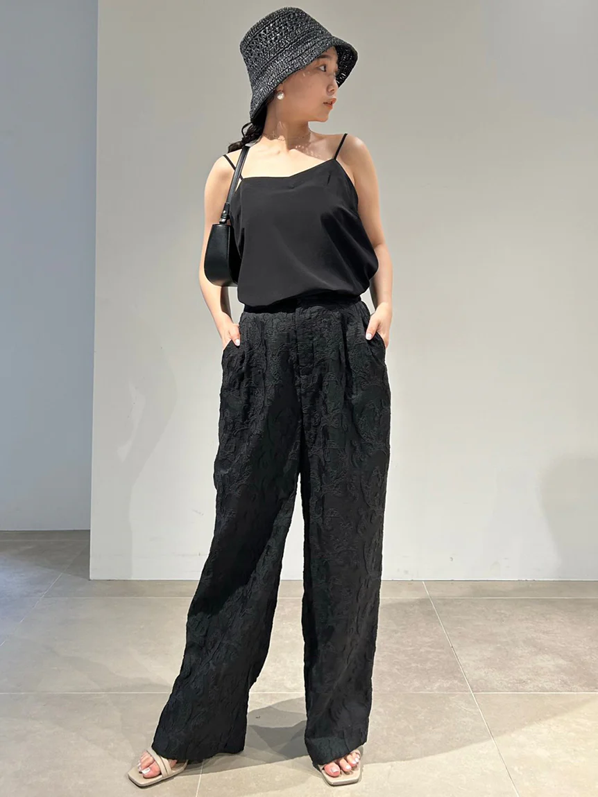 Jacquard High Waist Tuck Pants - Image 19