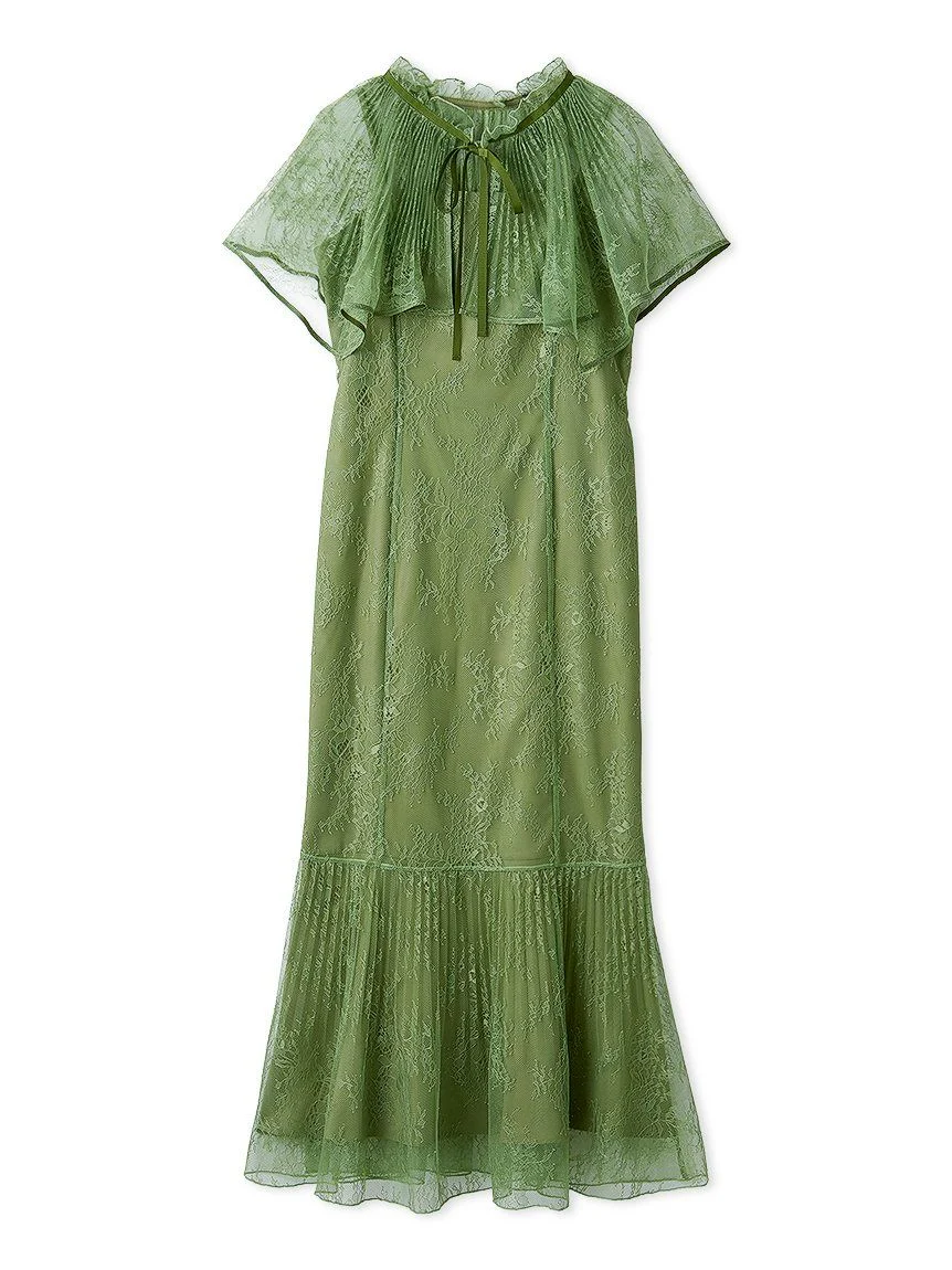 Lace Cape Set Mermaid Dress - Image 3