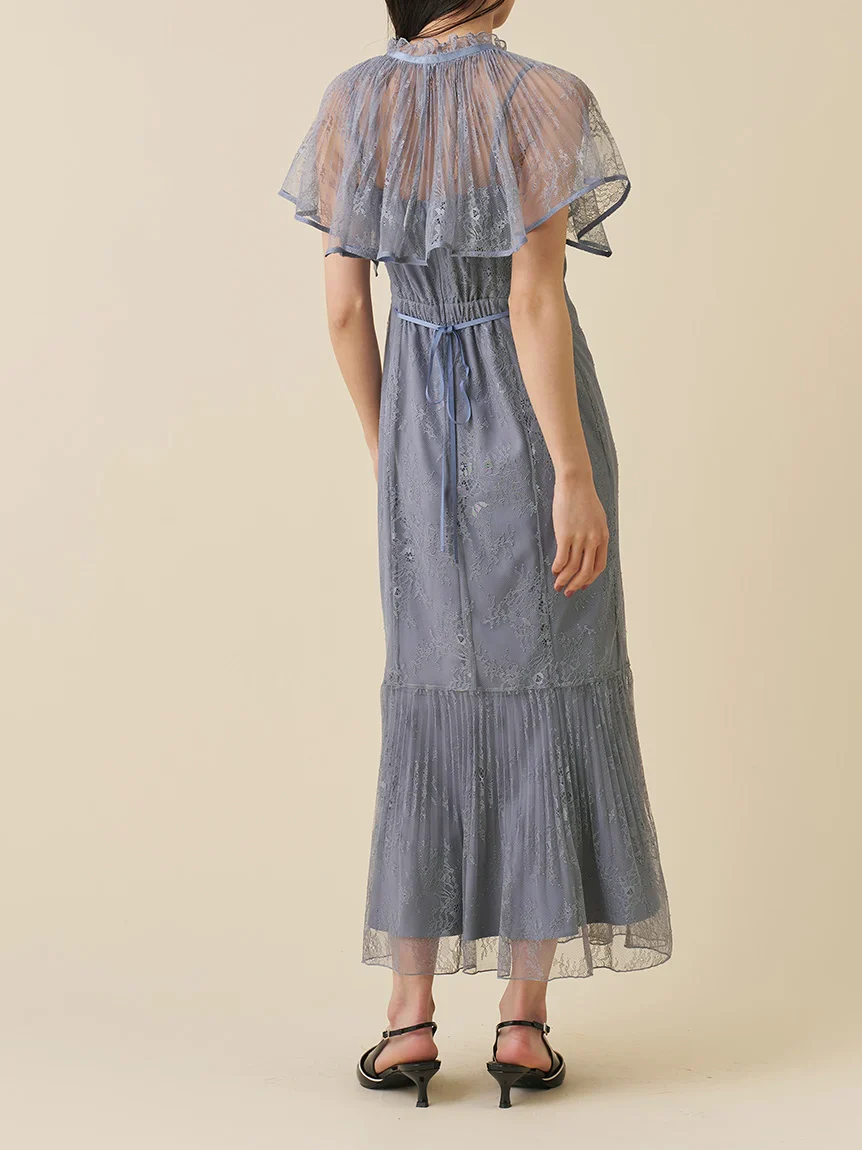 Lace Cape Set Mermaid Dress - Image 6