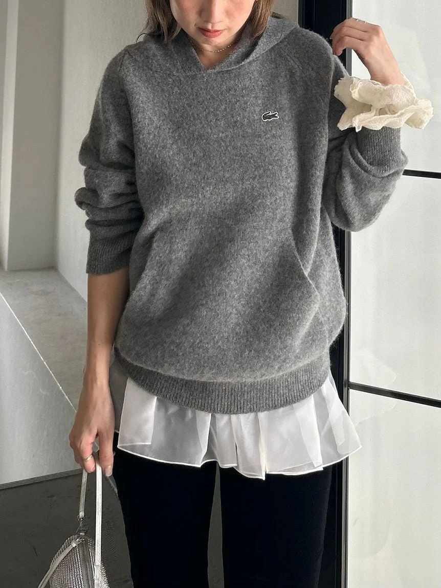 LACOSTE Knit Hoodie - Image 4
