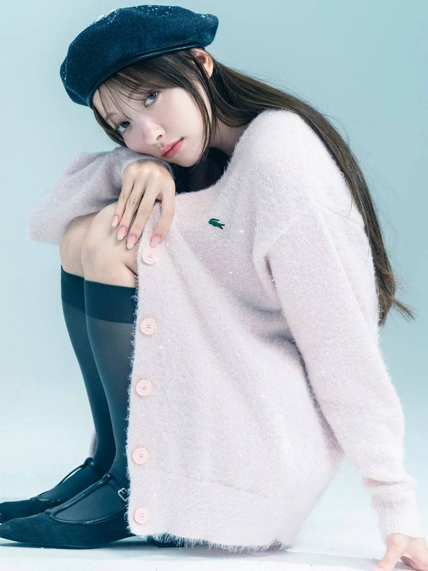 LACOSTE Lame Knit Cardigan - Image 6