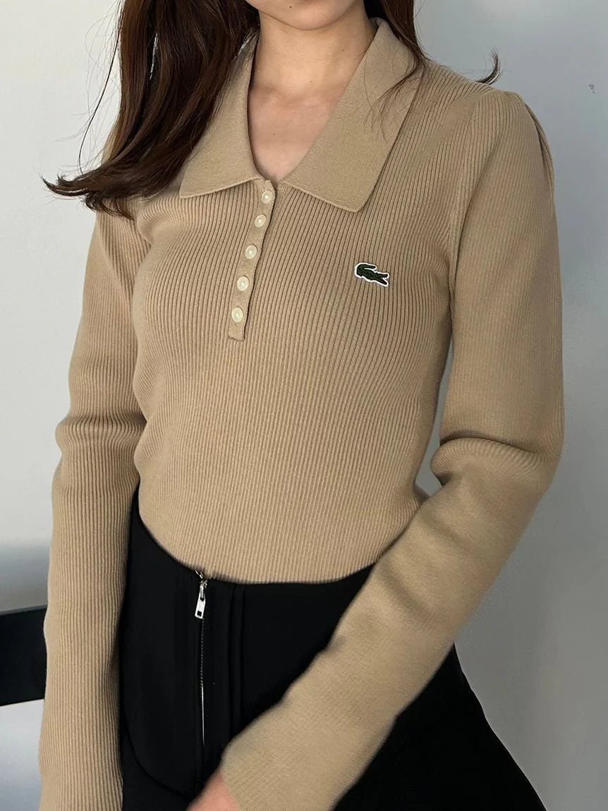 LACOSTE Ribbed Polo Knit - Image 17