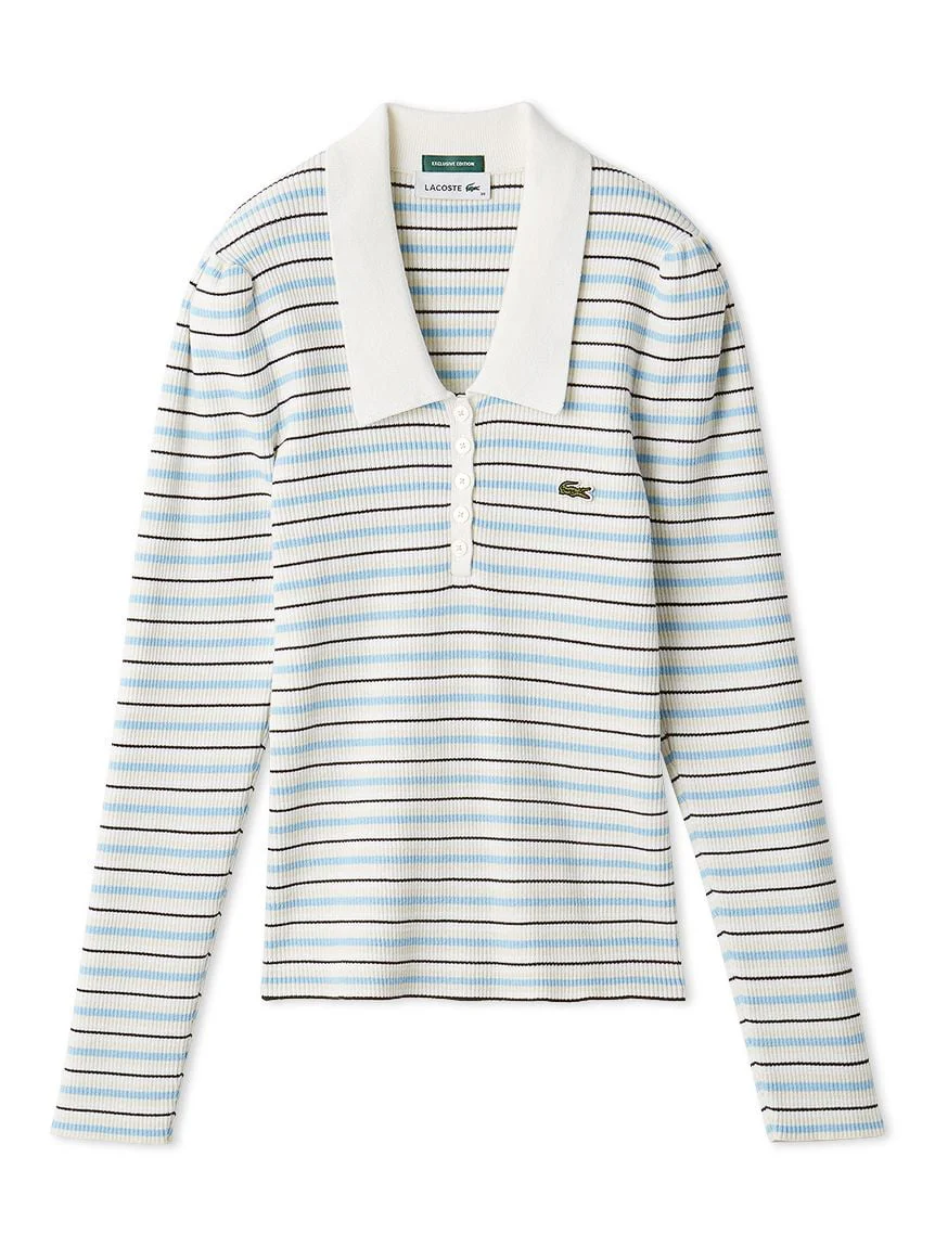 LACOSTE Ribbed Polo Knit - Image 4