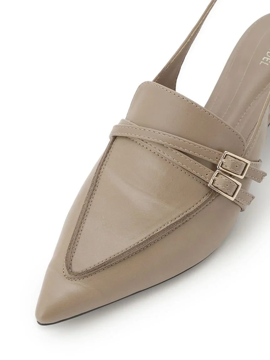 Low Heel Pointed Toe Slingback Pumps - Image 7