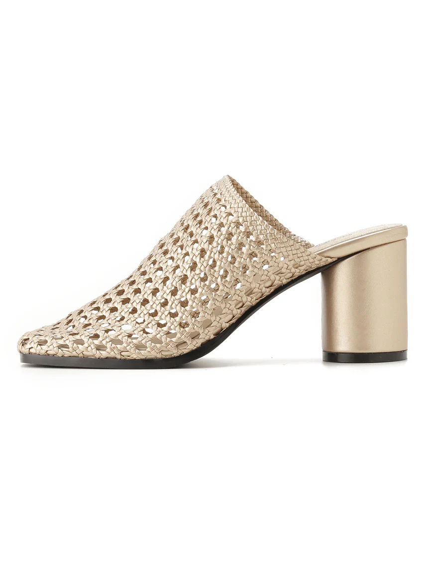 Mesh Sabot Heeled Sandals - Image 6