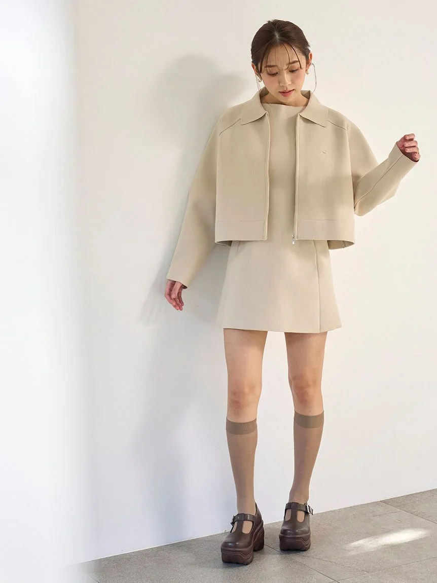 Chic Sleeveless Mini Dress with Matching Cropped Blazer - Image 14