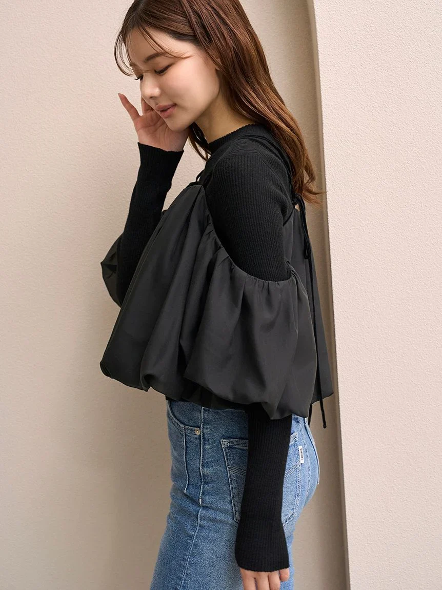 Off-shoulder layered knit pullover - Image 13