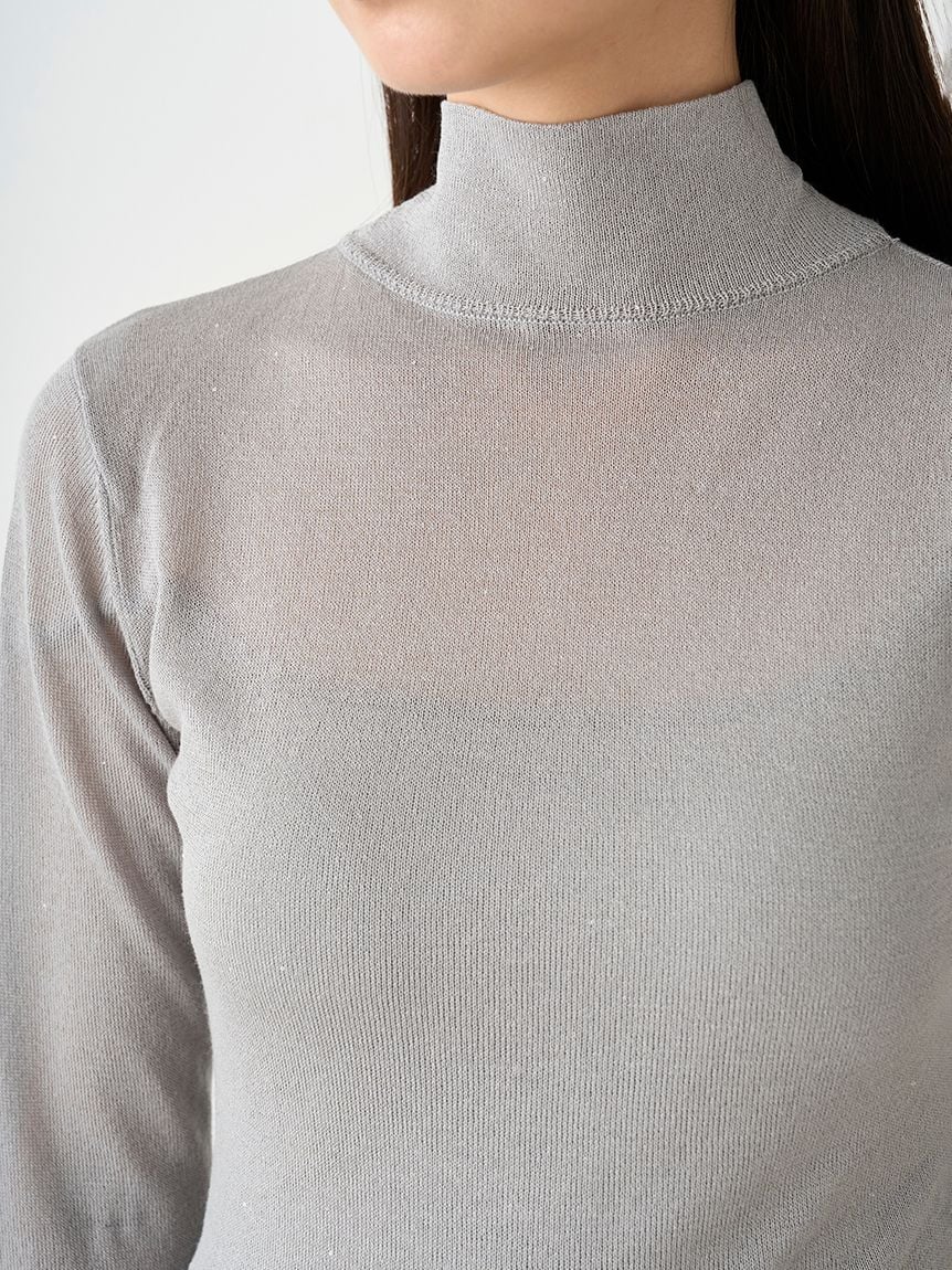 Open Back Long Sleeve Turtleneck Top - Image 10