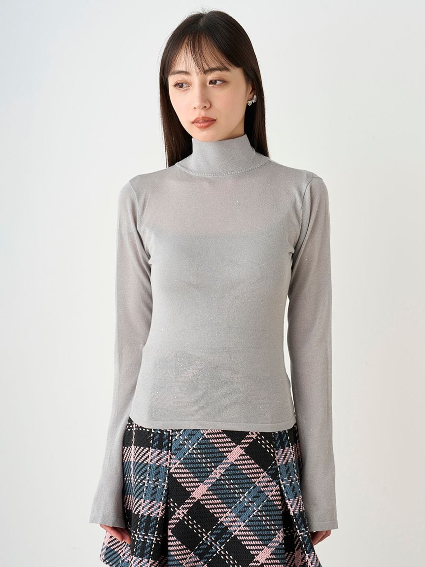 Open Back Long Sleeve Turtleneck Top - Image 13