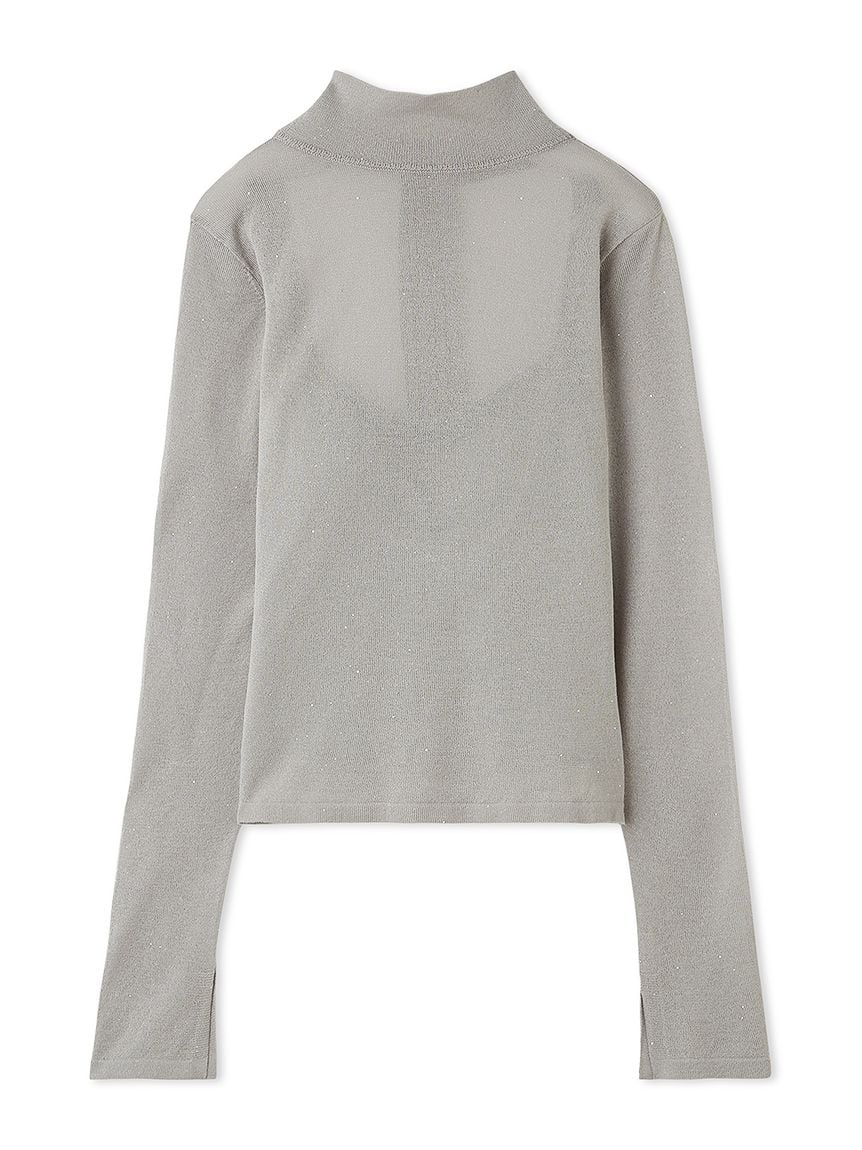 Open Back Long Sleeve Turtleneck Top - Image 27