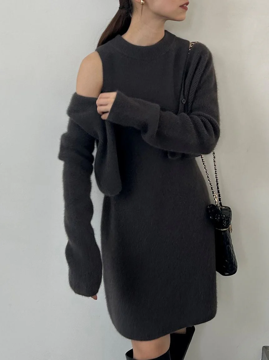 Raccoon Ribbed Short Cardigan - Image 11