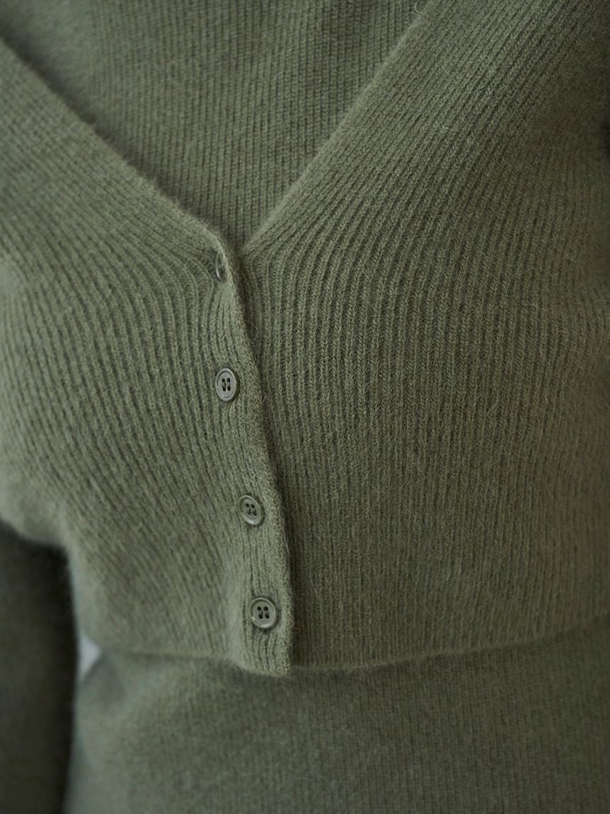 Raccoon Ribbed Short Cardigan - Image 19