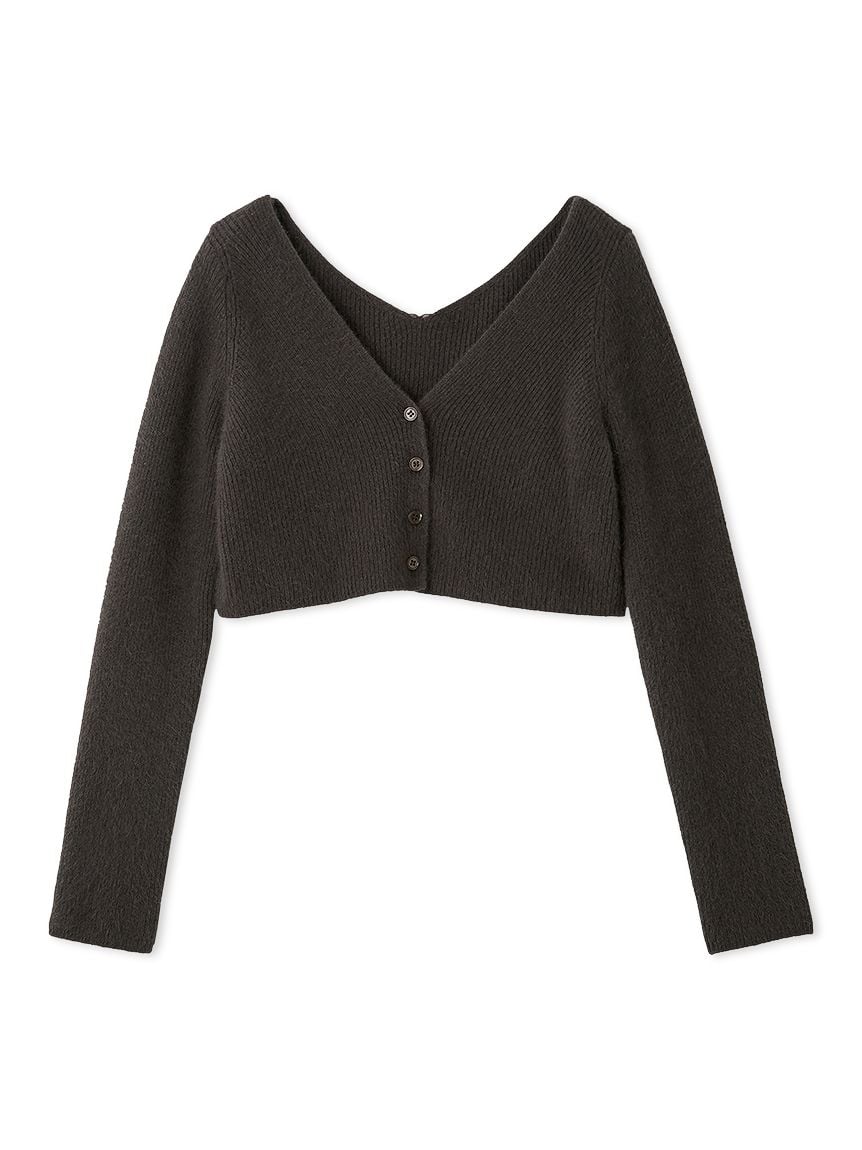 Raccoon Ribbed Short Cardigan - Image 3