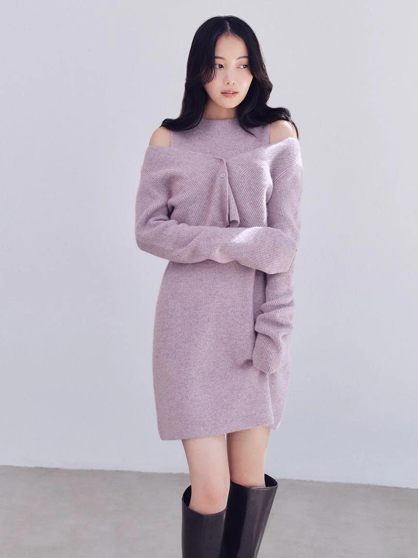 Raccoon Ribbed Short Cardigan - Image 5