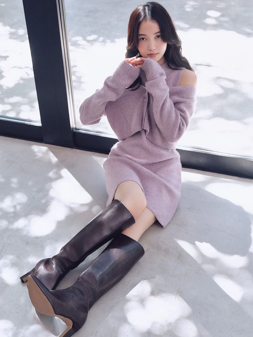 Raccoon Ribbed Short Cardigan - Image 6