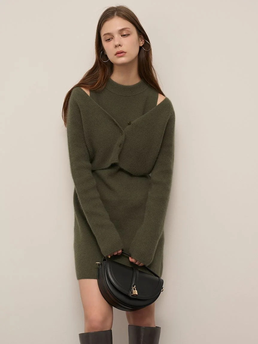 Raccoon Ribbed Short Cardigan - Image 8