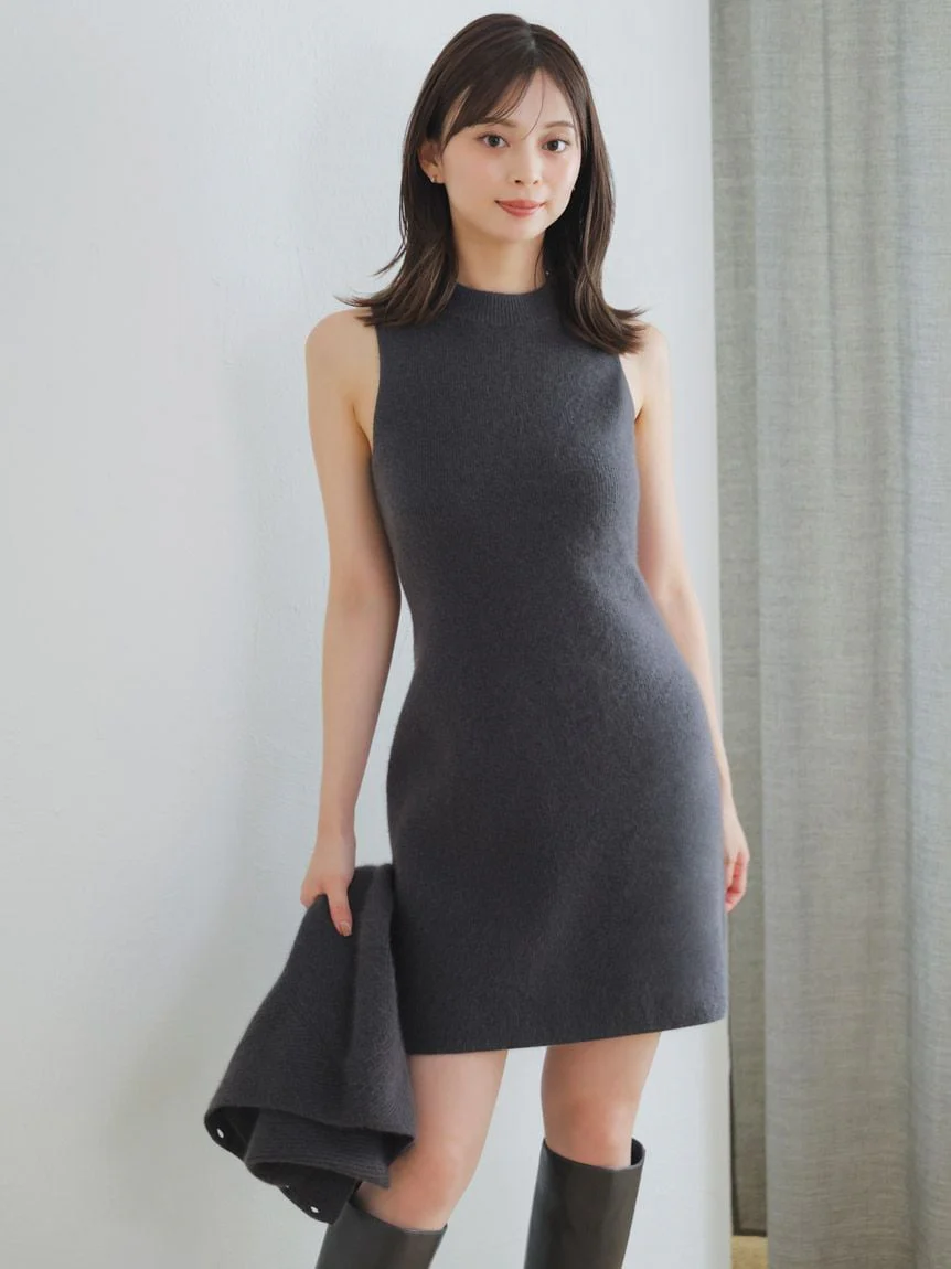 Raccoon Ribbed Sleeveless Mini Dress - Image 10