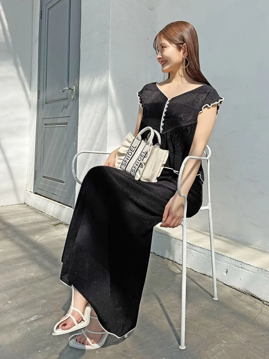 Ribbon Jacquard Knit Skirt - Image 28