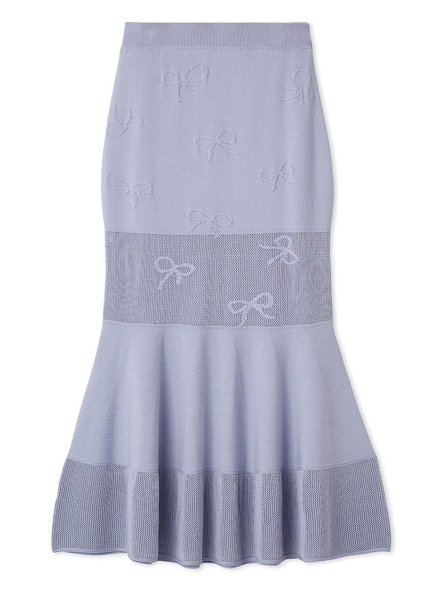 Ribbon Jacquard Knit Skirt - Image 3