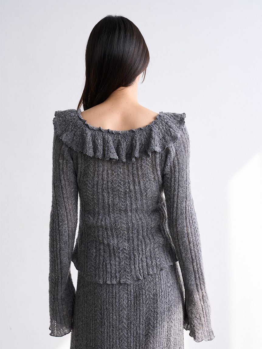 Ruffle design knit pullover - Image 26