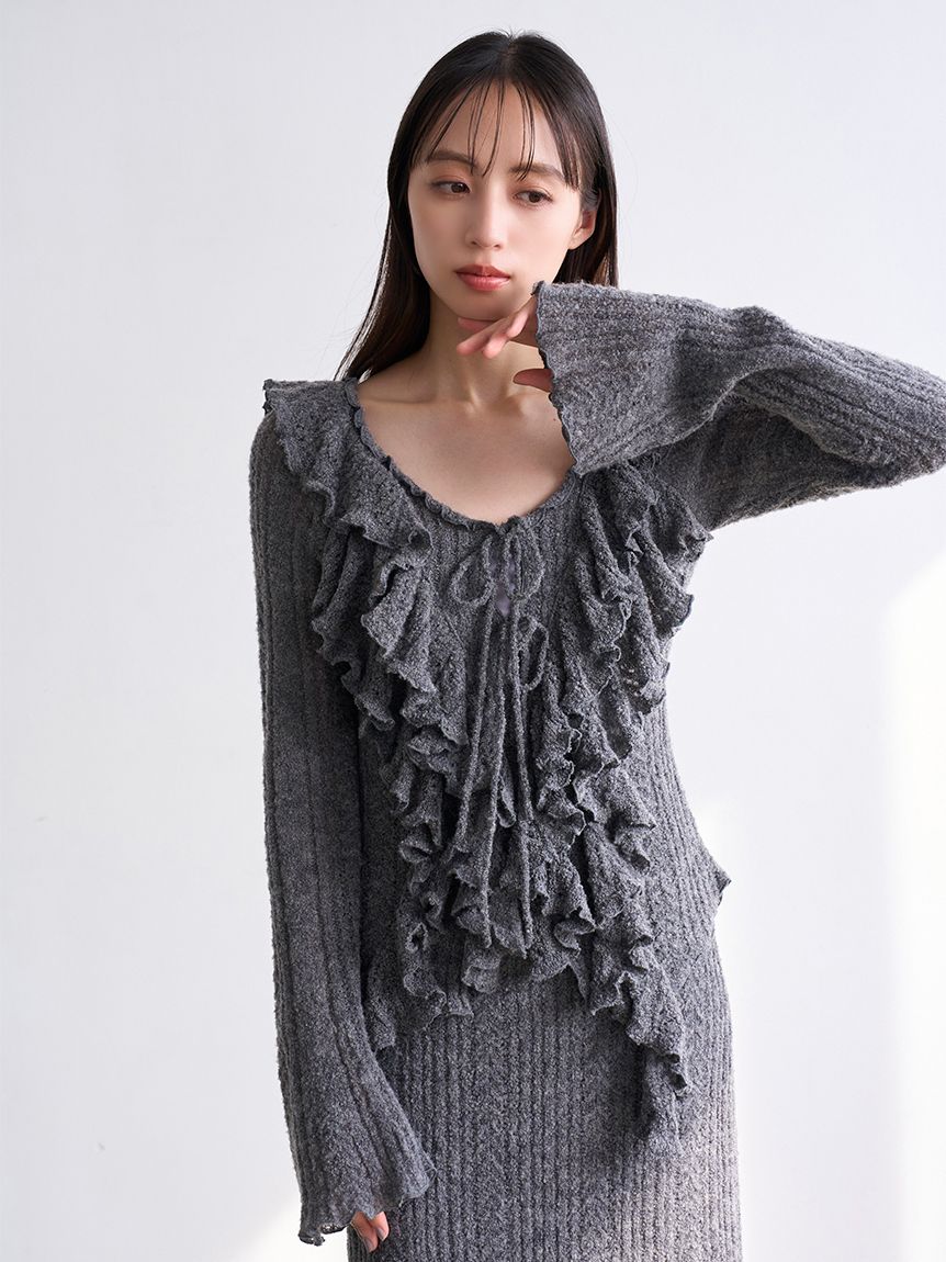 Ruffle design knit pullover - Image 27
