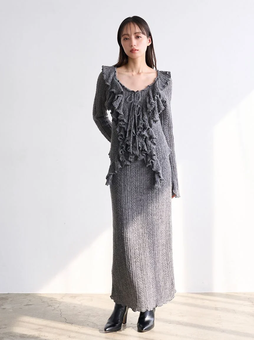 Ruffle design knit pullover - Image 31