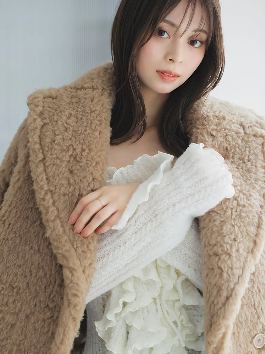 Ruffle design knit pullover - Image 9