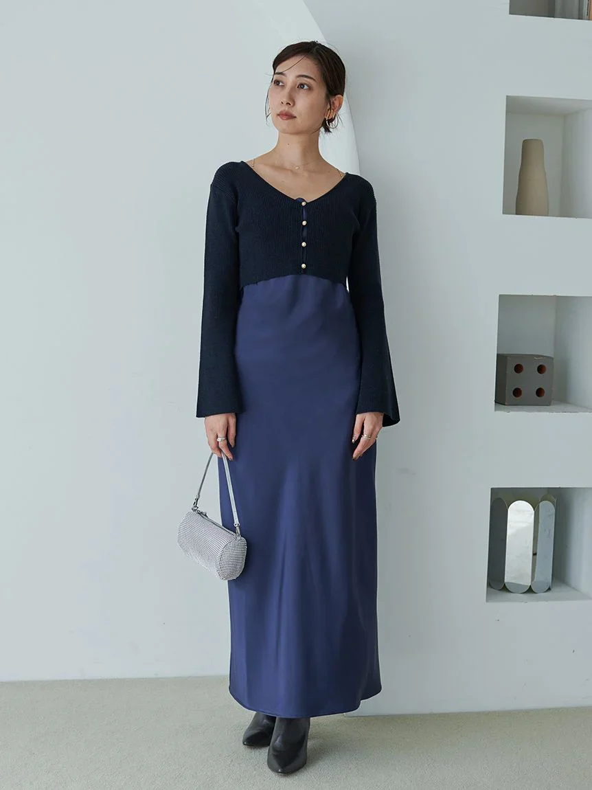 Satin Cami Dress and Knit Cardigan Set - Image 11