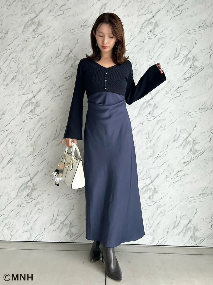 Satin Cami Dress and Knit Cardigan Set - Image 7