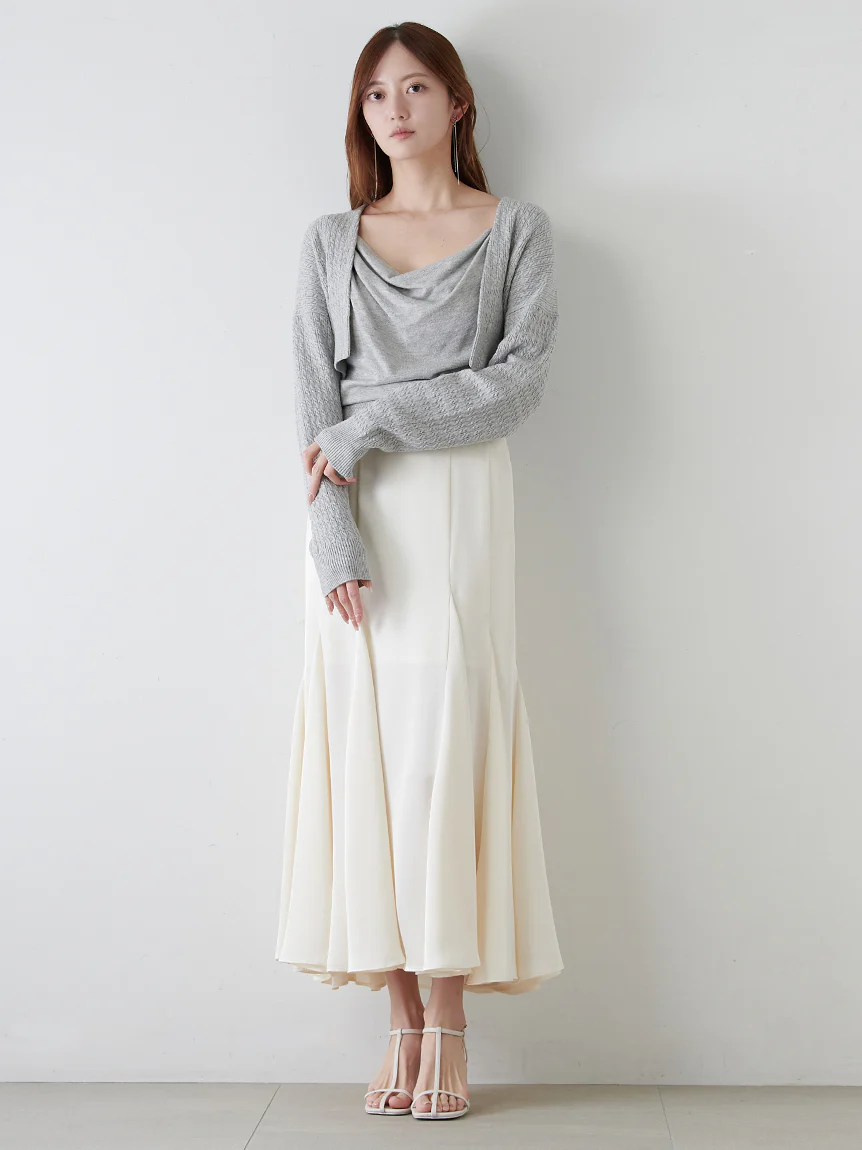 Satin Midi Mermaid Skirt - Image 3
