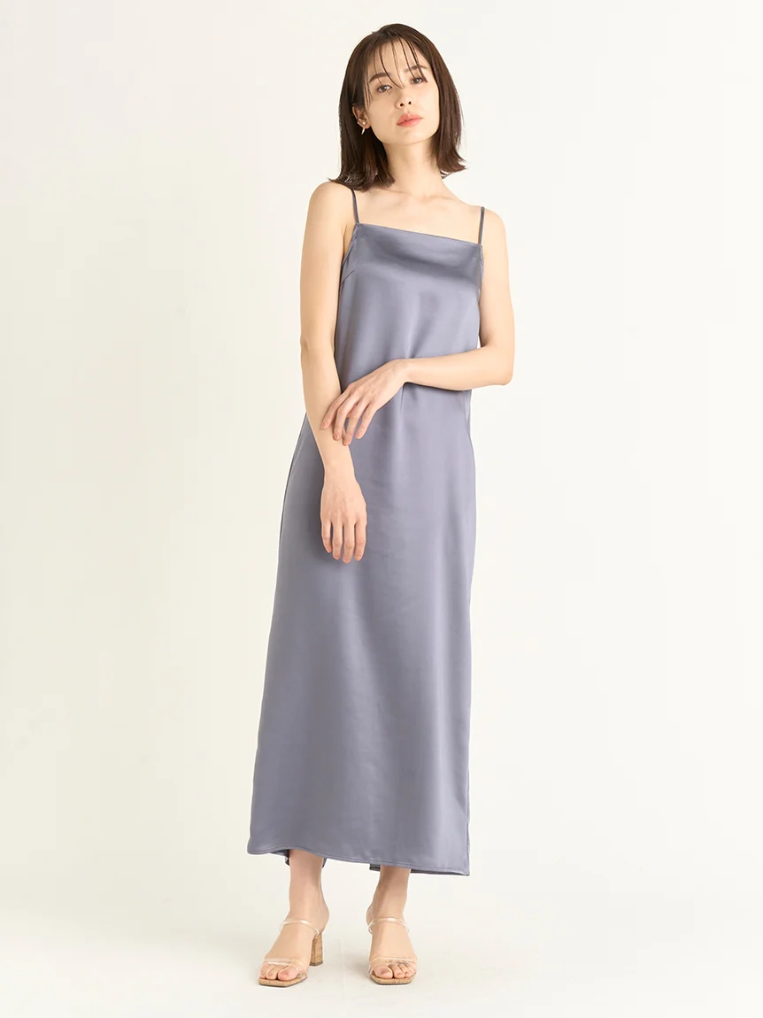 Cami Satin Slip Dress - Image 4