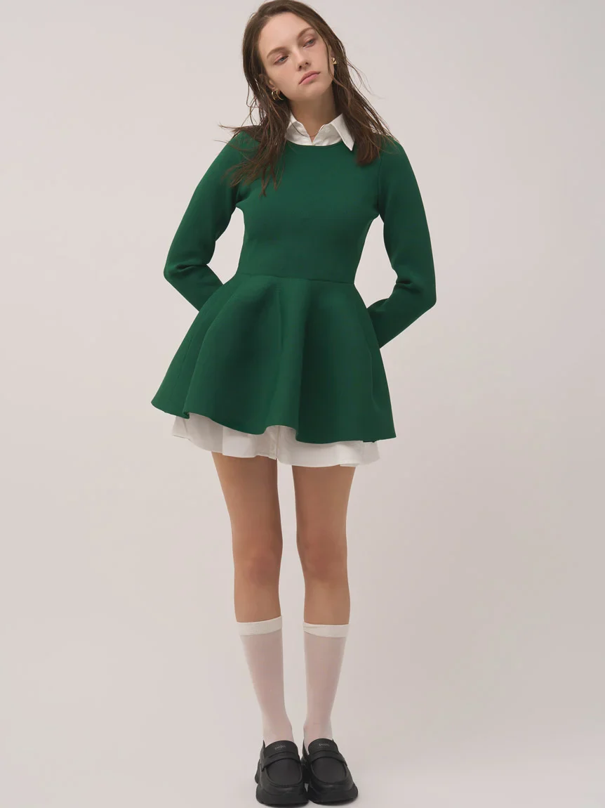 Shirt-Layered Knit Tunic - Image 3