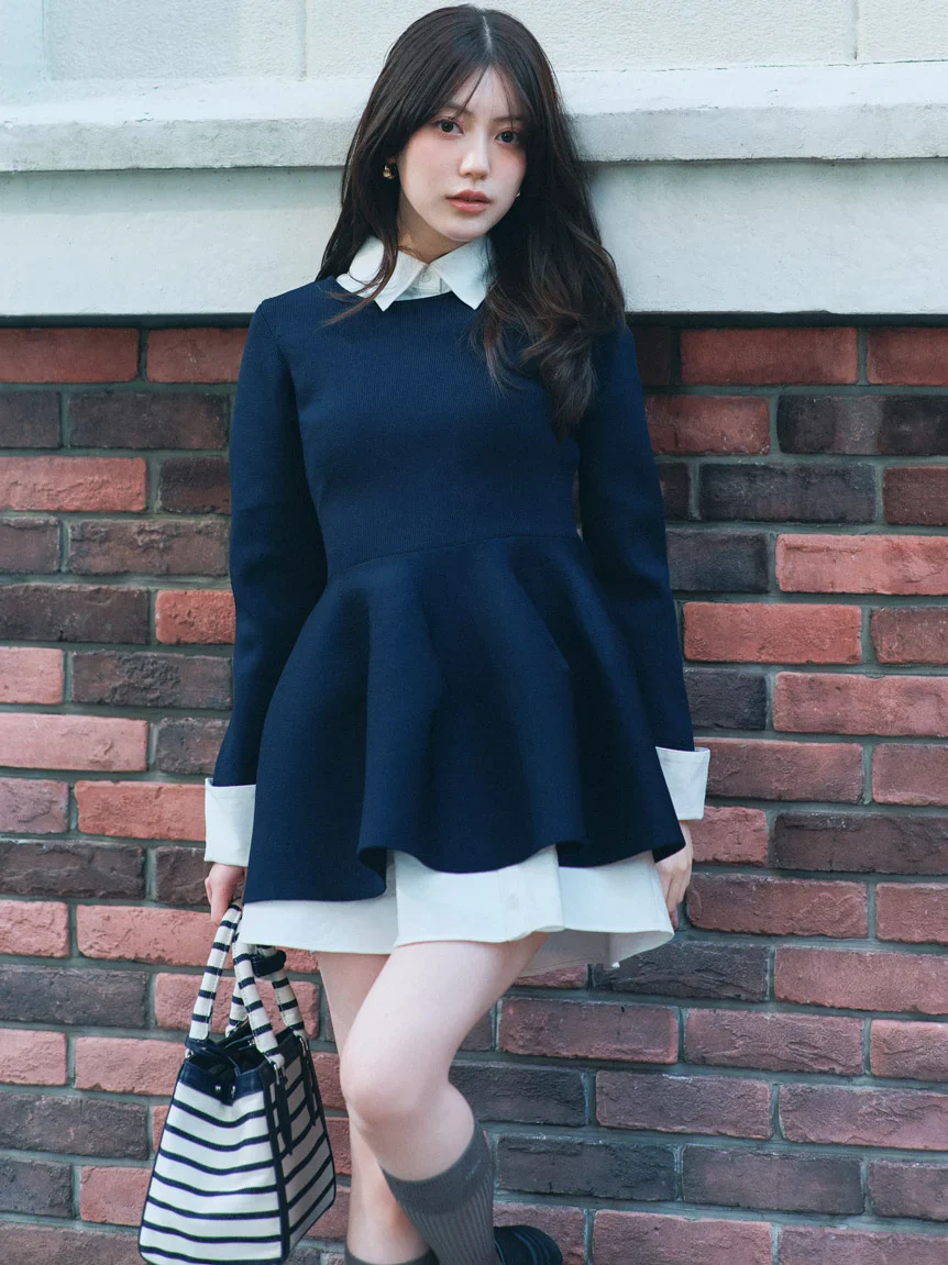 Shirt-Layered Knit Tunic - Image 7