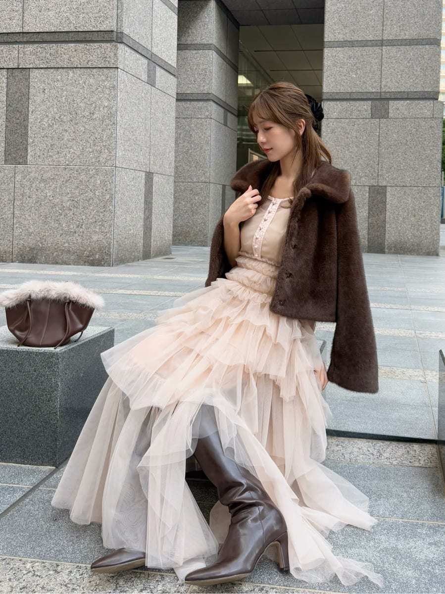 Short Stand Collar Faux Fur Coat - Image 14