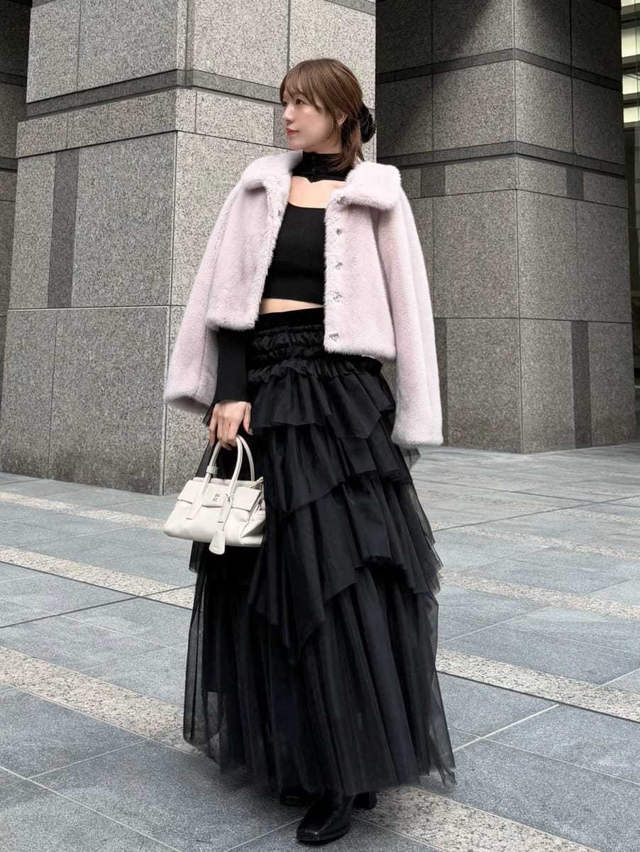 Short Stand Collar Faux Fur Coat - Image 15