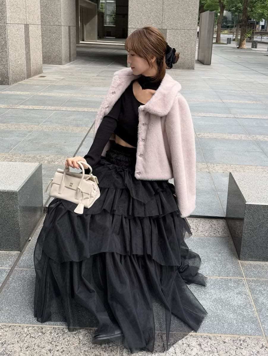Short Stand Collar Faux Fur Coat - Image 17