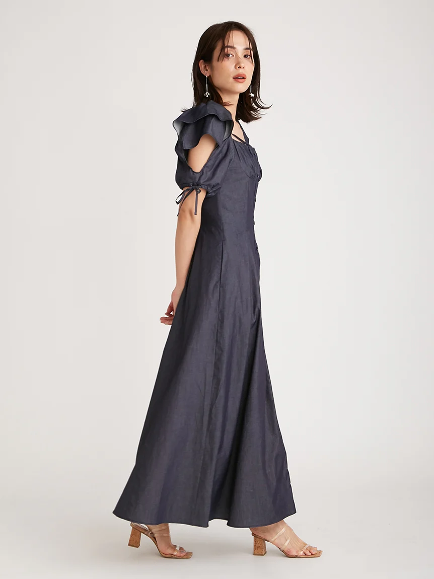 Sleeve Design Square Neck Dress - Image 21