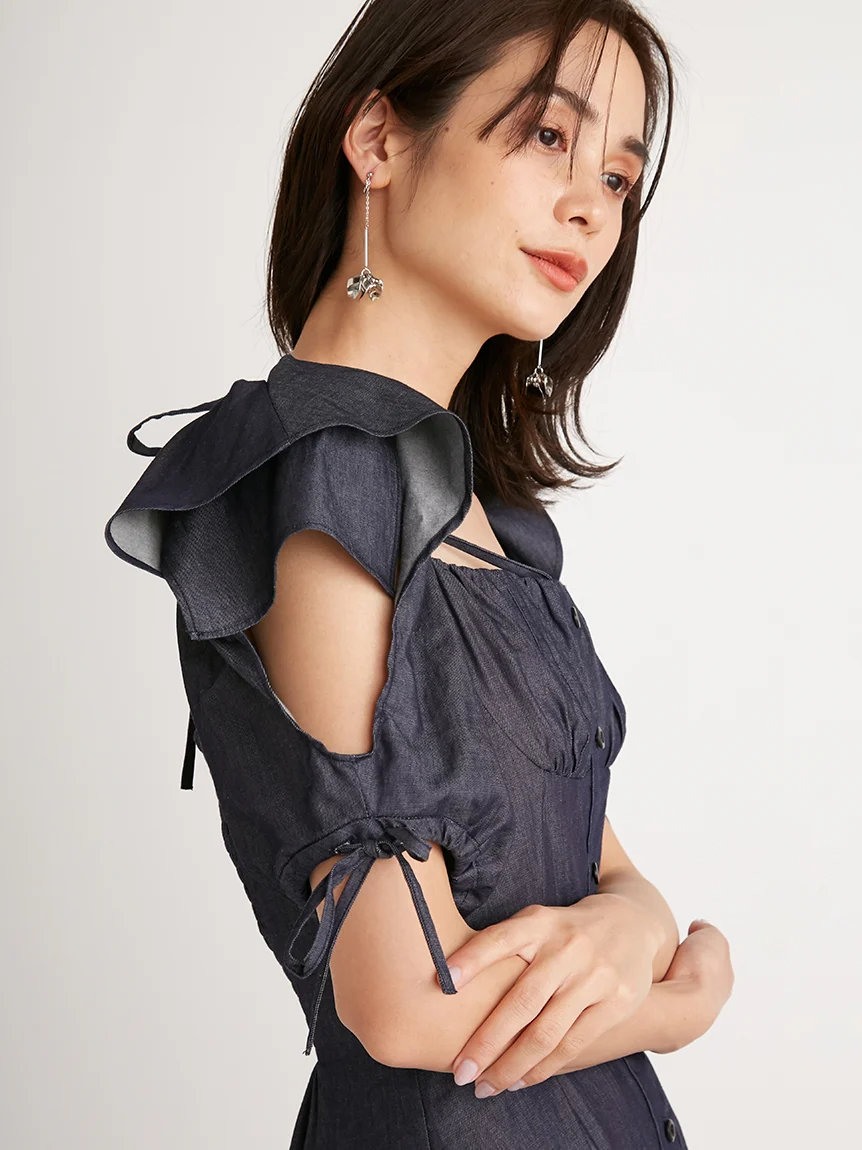 Sleeve Design Square Neck Dress - Image 22