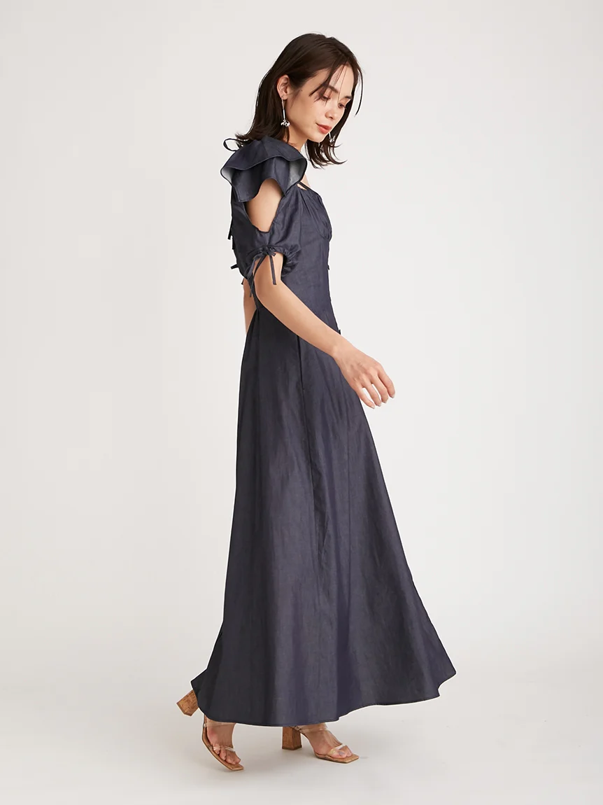 Sleeve Design Square Neck Dress - Image 27