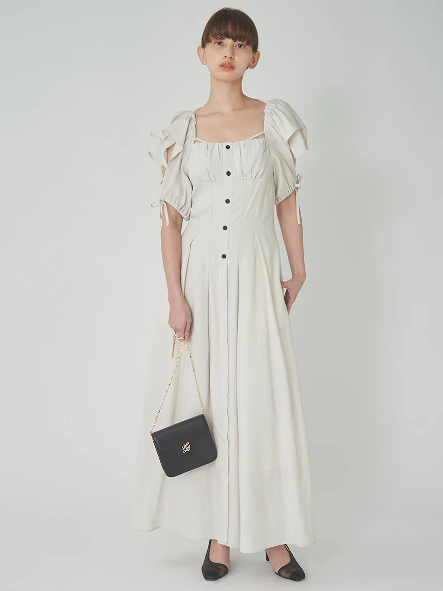 Sleeve Design Square Neck Dress - Image 5