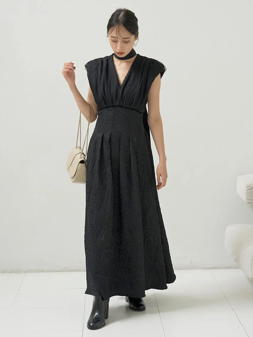 Sleeveless Plunge Neck Maxi Dress - Image 19