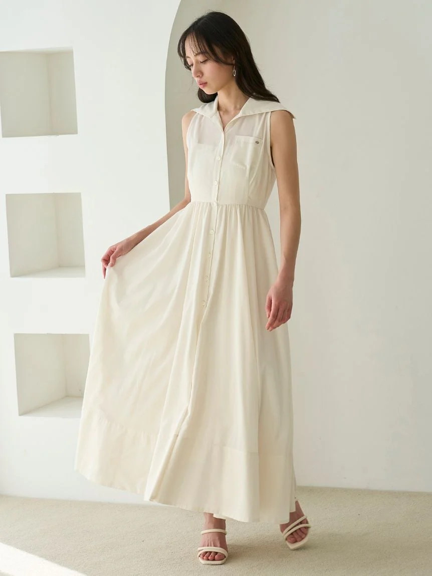Sleeveless Shirt Dress - Image 4