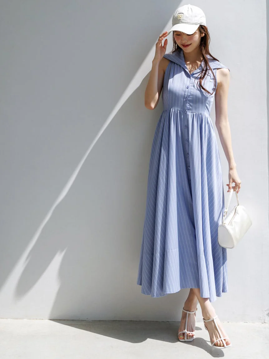 Sleeveless Shirt Dress - Image 5