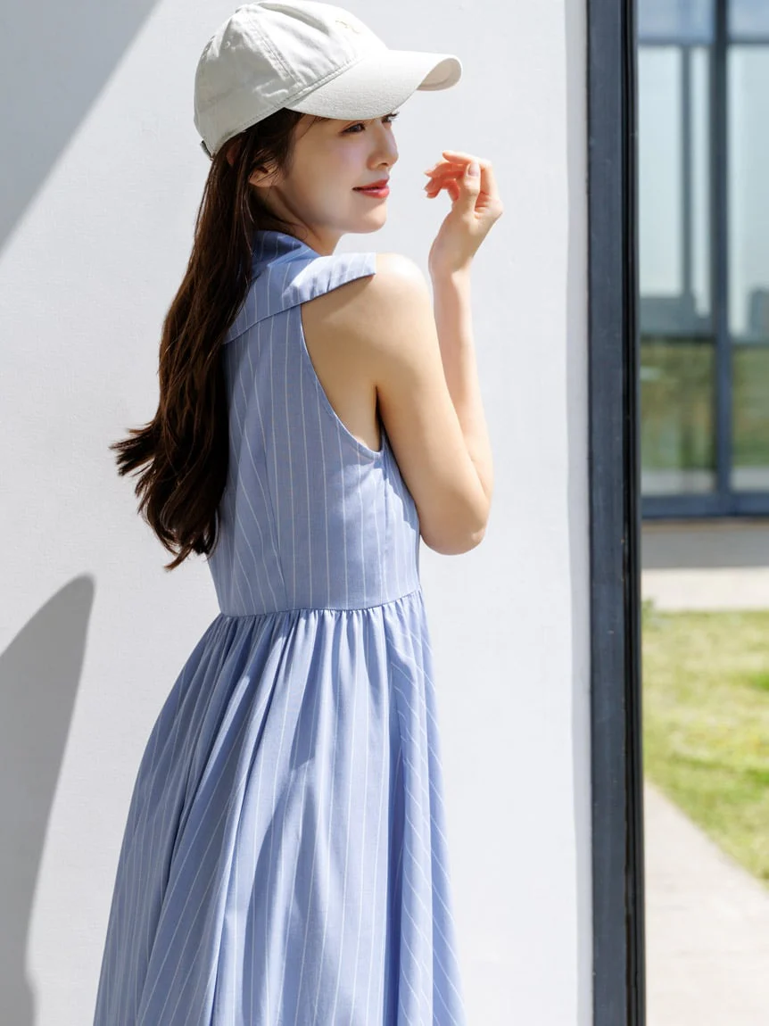 Sleeveless Shirt Dress - Image 6