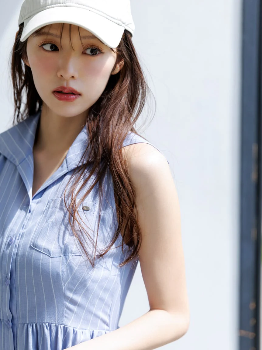 Sleeveless Shirt Dress - Image 8