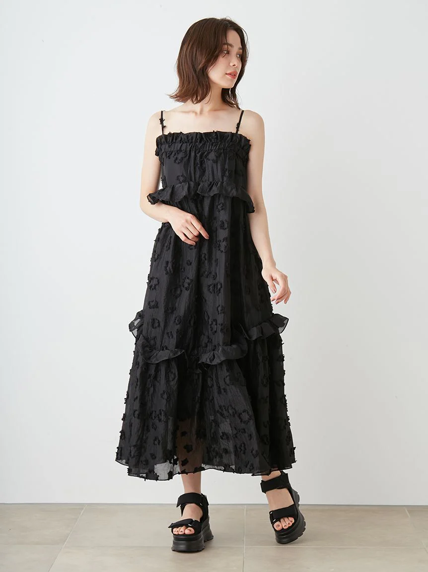 Spaghetti Strap Ruffle Maxi Dress - Image 5
