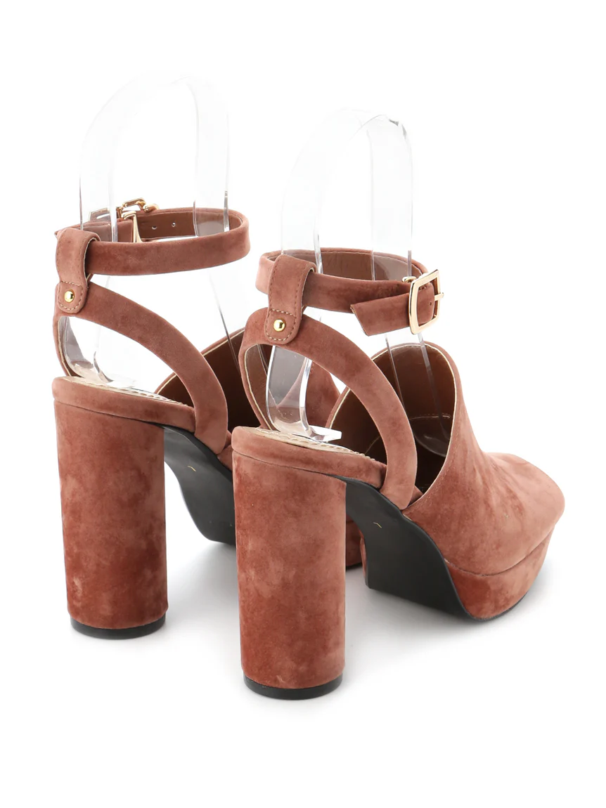 Strapped Circle Heeled Sandals - Image 3