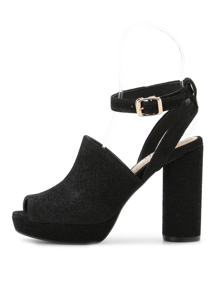 Strapped Circle Heeled Sandals - Image 9