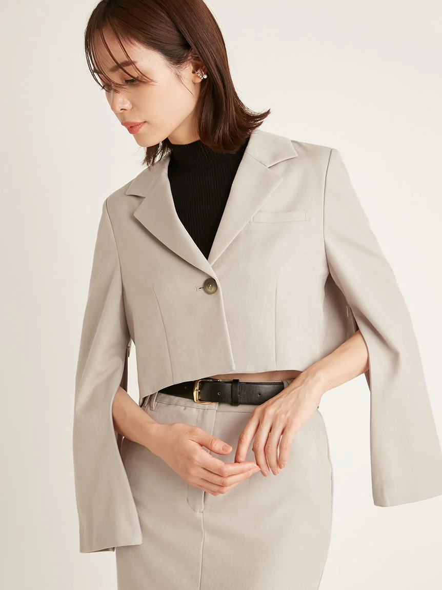 Sustainable Back Flare Short Jacket - Image 4