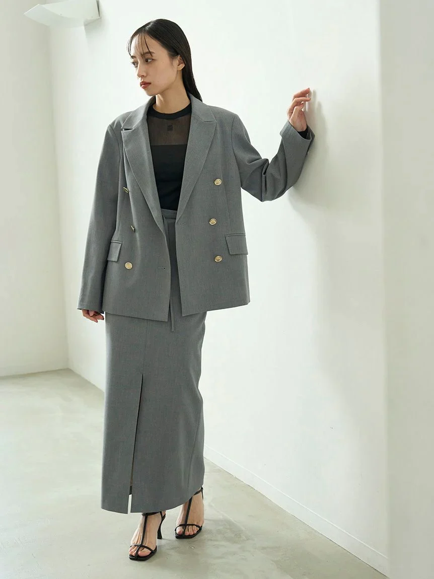 Sustainable High-Waisted Maxi Pencil Slit Skirt - Image 14
